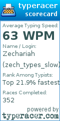 Scorecard for user zech_types_slow